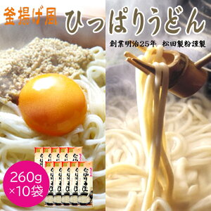 【ふるさと納税】ひっぱりうどん 260g 10袋入【41154】