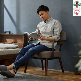 【ふるさと納税】1人掛けスチールフレームソファ　MSS-1S　ブラウン