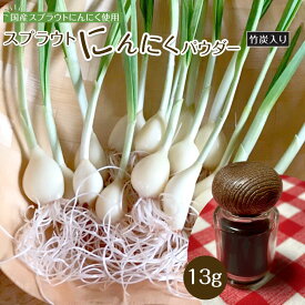 【ふるさと納税】スプラウトにんにくパウダー(竹炭入り)13g　 国産スプラウトにんにく使用、食用竹炭使用 | 調味料 食品 加工食品 人気 おすすめ 送料無料