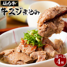 【ふるさと納税】容量を選べる 牛肉 仙台牛 牛すじ 煮込み 300g ～ 1.8kg | 肉 お肉 にく 牛 ブランド 牛スジ あて おかず おつまみ お酒に合う 冷凍 温めるだけ 簡単調理 時短 家庭用 人気 おすすめ 宮城 牛すじ肉