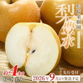 【ふるさと納税】【2026年発送／先行予約】梨「豊水」約4kg（6～8玉入）【松崎果樹園】 | フルーツ 果物 くだもの 食品 人気 おすすめ