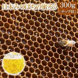 【ふるさと納税】日本みつばちの蜜ろう300g（チップ状）　【04209-0035】 添加物不使用 蜜ろう 日本蜜蜂