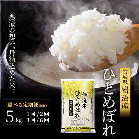 【ふるさと納税】【先行予約/選べる定期便】令和7年産新米 無洗米 ひとめぼれ 5kg 米 岩沼産 お米 白米 ブランド米 単一原料米 5キロ こめ コメ おこめ ご飯 ライス 東北 宮城県産 宮城県産ひとめぼれ 宮城米 宮城 宮城県 岩沼市　お届け：2025年10月中旬から順次発送