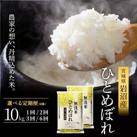 【ふるさと納税】【先行予約/選べる定期便】令和7年産新米 無洗米 ひとめぼれ 10kg 米 岩沼産 お米 白米 ブランド米 単一原料米 10キロ こめ コメ おこめ ご飯 ライス 東北 宮城県産 宮城県産ひとめぼれ 宮城米 宮城 宮城県 岩沼市　お届け：2025年10月中旬から順次お届け