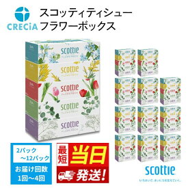 【ふるさと納税】最短当日発送！【選べる納期・内容量・お届け回数】ティッシュ スコッティ フラワーボックス 5箱 ティッシュペーパー ボックスティッシュ 防災 災害 日用品 消耗品 生活用品 生活必需品 まとめ買い 宮城県 岩沼市