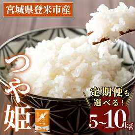 【ふるさと納税】≪令和7年産 新米≫ つや姫 精米 5～10kg ＜定期便も可！＞ 登米市産 お米 おこめ 米 コメ 白米 ご飯 ごはん おにぎり お弁当 5kg 10kg 定期便 頒布会 【登米ライスサービス株式会社】tm145