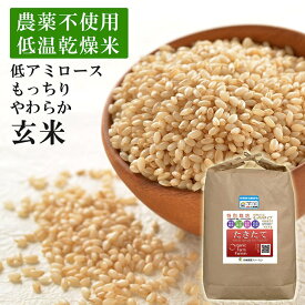 【ふるさと納税】玄米 無農薬 玄米 5kg 2023年産【高評価★4.90以上】たきたて 低アミロース米 米 お米 2023年産 農薬・化学肥料不使用栽培 登米市 宮城県 ふるさと納税宮城県 ふるさと納税米