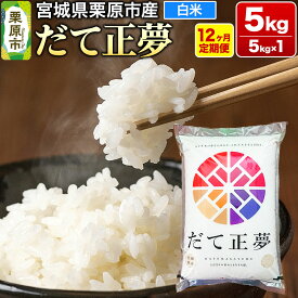 【ふるさと納税】《定期便12ヶ月》【令和7年産・白米】宮城県栗原産 だて正夢 毎月5kg (5kg×1袋)×12ヶ月