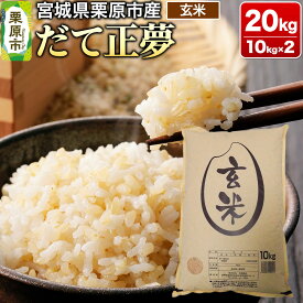 【ふるさと納税】【令和7年産・玄米】宮城県栗原市産 だて正夢 20kg (10kg×2袋)