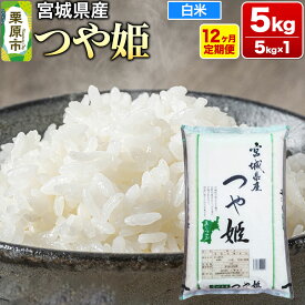 【ふるさと納税】《定期便12ヶ月》【令和7年産・白米】宮城県産 つや姫 毎月5kg (5kg×1袋)×12ヶ月