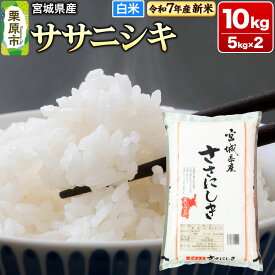 【ふるさと納税】【新米受付】【令和7年産・白米】宮城県産 ササニシキ 10kg (5kg×2袋)