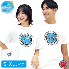 【ふるさと納税】東松島市 ブルーインパルス マンホールTシャツ（白）