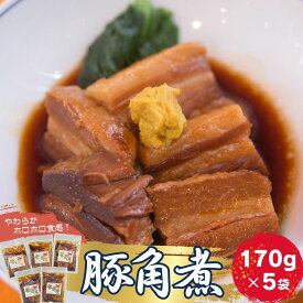 【ふるさと納税】豚角煮 5袋セット (170g×5袋) 常温保存 角煮 レトルト パウチ 小分け 豚バラ 肉 おかず 惣菜 おつまみ オイタミート 宮城県 東松島市 オンラインワンストップ 申請 自治体マイページ