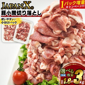 【ふるさと納税】【期間限定・1パック増量キャンペーン！】豚肉 小分け 豚こま 切り落し JAPAN X 豚小間切り落とし 1.8kg 3kg 小分け 300g パック ぶたにく ブランド豚 切落し 薄切り 送料無料 肉 グルメ 人気 冷凍 真空 時短 国産 宮城県産【04301-0067・1032】