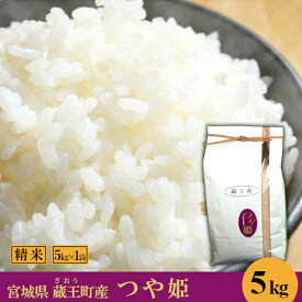【ふるさと納税】＜令和7年産米＞蔵王産　つや姫　精米5kg　【04301-0386】