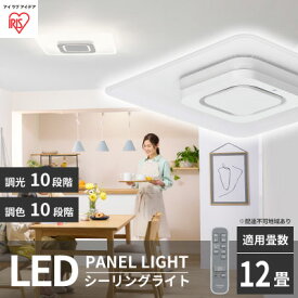 【ふるさと納税】シーリングライト LED 照明 パネルライトスクエア 12畳 ホワイト CEA-A12DLPS アイリスオーヤマ 照明器具 天井照明 節電 省エネ リビング 寝室 和室 ダイニング キッチン 台所　【 大河原町 】