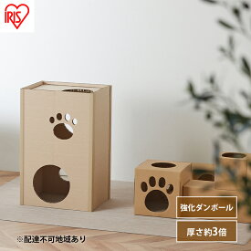 【ふるさと納税】キャットタワー 低め 段ボール ねこねこタワー アイリスオーヤマ 2段 P-NT2 おしゃれ 段ボールハウス キャットハウス かわいい 猫 ネコ cat キャット キャットツリー ボックス ハニカム構造