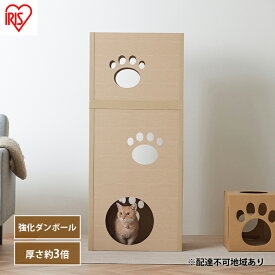 【ふるさと納税】キャットタワー 低め 段ボール ねこねこタワー アイリスオーヤマ 3段 P-NT3 おしゃれ 段ボールハウス キャットハウス かわいい 猫 ネコ cat キャット キャットツリー ボックス ハニカム構造