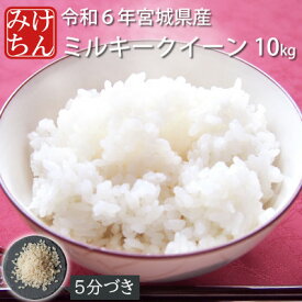 【ふるさと納税】令和6年産　宮城県産ミルキークイーン10kg　5分づき【1552908】