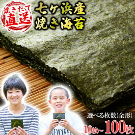 【ふるさと納税】 焼きたて直送！ 七ヶ浜産 焼き海苔 枚数が選べる！ 1袋(10枚)/2袋/3袋/4袋/5袋/10袋 七ヶ浜産 ｜ おにぎり 寿司 小分け 焼海苔 宮城県 七ヶ浜町 ｜ ys-yknr