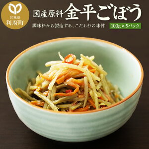 【ふるさと納税】国産原料 金平ごぼう 100g×5パック