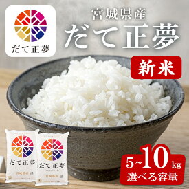 【ふるさと納税】【令和7年産 新米】宮城県産 だて正夢 5kg〜10kg お米 おこめ 米 コメ 白米 ご飯 ごはん 伊達 だてまさゆめ おにぎり お弁当 ブランド米 5kg 10kg【株式会社パールライス宮城】ta355・ta206・ta320