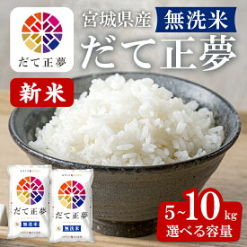 【ふるさと納税】【令和7年産 新米】宮城県産 だて正夢 無洗米 5kg〜10kg 選べる容量 お米 おこめ 米 コメ 白米 ご飯 ごはん 伊達 だてまさゆめ おにぎり ブランド米 5kg 10kg【株式会社パールライス宮城】ta356・ta340・ta357