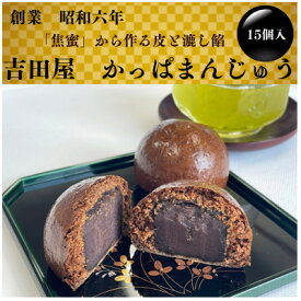 【ふるさと納税】【昭和6年創業】かっぱのふるさと色麻(しかま)町　かっぱまんじゅう15個【配送不可地域：離島・沖縄県】【1309177】