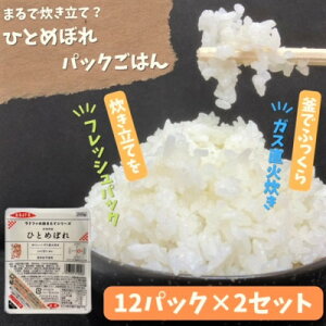 【ふるさと納税】【パックご飯】炊きたてをフレッシュパック ひとめぼれ12個入×2セット【1676116】
