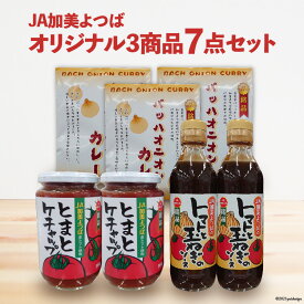 【ふるさと納税】JA加美よつば オリジナル3商品 7点セット [JA加美よつば（営農企画課） 宮城県 加美町 44581456] とまとケチャップ トマトと玉ねぎのソース バッハオニオンカレー 調味料 カレー