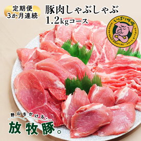 【ふるさと納税】【定期便 3か月連続】シェフもおすすめ「日本で一番おいしい豚肉！」★いばり仔豚★4種の部位・各300g＜ロース・バラ・もも・カタ＞詰め合わせ♪フレッシュ豚肉しゃぶしゃぶ1.2kgコース　【定期便・お肉・ロース・豚肉・バラ・牛肉・モモ・3ヶ月・3回】