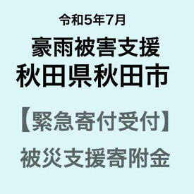 【ふるさと納税】【令和5年7月豪雨災害支援緊急寄附受付】秋田県秋田市災害応援寄附金（返礼品はありません）