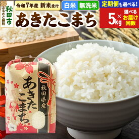 【ふるさと納税】《令和7年産 新米受付》あきたこまち 5kg【白米／無洗米】【選べるお届け回数(定期便)】秋田県産 こまちライン お米 新米