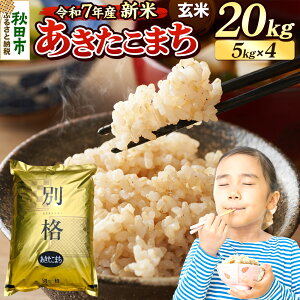 【ふるさと納税】《令和7年産 新米》 米 あきたこまち 20kg(5kg×4袋) 【玄米】 秋田県産