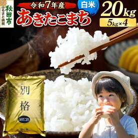 【ふるさと納税】《令和7年産》 米 あきたこまち 20kg（5kg×4袋） 【白米】 秋田県産