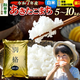 【ふるさと納税】 米 あきたこまち 《令和7年産》《選べる容量×お届け回数》 5kg・10kg（5kg小分け袋） 【白米】 秋田県産