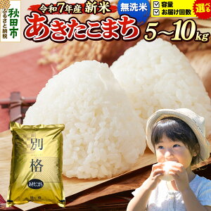 【ふるさと納税】《令和7年産 新米》《選べる容量×お届け回数》 米 あきたこまち 5kg・10kg(5kg小分け袋) 【無洗米】 秋田県産