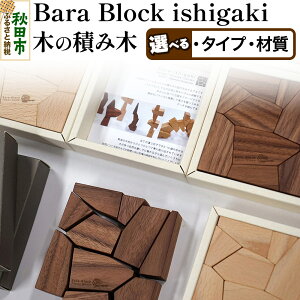 【ふるさと納税】萩原製作所 Bara Block ishigaki 木の積み木・石垣 選べるタイプ、材質