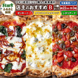 【ふるさと納税】店主のおすすめ3種セットB ゼッキーニ（265g）、シチリアーナ（235g）、クワットロ・フォルマッジ（225g）各1枚 計3枚