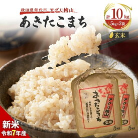 【ふるさと納税】【新米先行予約】玄米 令和7年 秋田県産 あきたこまち 10kg (5kg×2袋) 新米 米 お米 おこめ こめ コメ 令和7年産 ブランド米 ご飯 秋田 秋田県 能代市　お届け：10月上旬頃から順次出荷予定