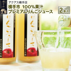【ふるさと納税】100％果汁 プレミアムりんごジュース 2本入り ギフト 横手市 [小松谷りんご園謹製 葉とらず 完熟フジ ご自宅用 ギフト用]