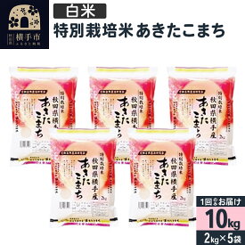 【ふるさと納税】【白米】令和5年産 特別栽培米あきたこまち 10kg(2kg×5袋)