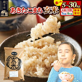 【ふるさと納税】《令和7年産》《選べる容量×お届け回数》 米 あきたこまち 5kg・10kg（5kg小分け袋） 【玄米】 秋田県産 [米 コメ 玄米 あきたこまち おいしい 美味しい]