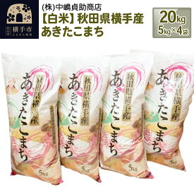 【ふるさと納税】【白米】令和5年産 秋田県横手産あきたこまち 20kg(5kg×4袋)