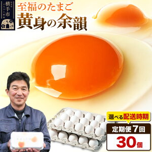 【ふるさと納税】【常温発送】《定期便7ヶ月》黄身の余韻 30個(業務用)【発送時期が選べる】7か月 7ヵ月 7カ月 7ケ月 卵 玉子 たまご 開始時期選べる