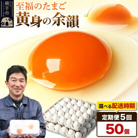 【ふるさと納税】【常温発送】《定期便5ヶ月》黄身の余韻 50個（業務用）【発送時期が選べる】5か月 5ヵ月 5カ月 5ケ月 卵 玉子 たまご 開始時期選べる