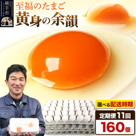 【ふるさと納税】【常温発送】《定期便11ヶ月》黄身の余韻 160個（業務用）【発送時期が選べる】11か月 11ヵ月 11カ月 11ケ月 卵 玉子 たまご 開始時期選べる