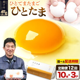 【ふるさと納税】【常温発送】《定期便12ヶ月》ひとたま 10個×3P【発送時期が選べる】東海林養鶏場 ひとたま 卵 玉子 たまご タマゴ12か月 12ヵ月 12カ月 12ケ月 開始時期選べる