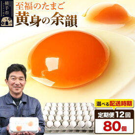 【ふるさと納税】【常温発送】《定期便12ヶ月》黄身の余韻 80個（業務用）【発送時期が選べる】東海林養鶏場 黄身の余韻 卵 玉子 たまご タマゴ 12か月 12ヵ月 12カ月 12ケ月 開始時期選べる