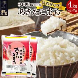 【ふるさと納税】【白米】特別栽培米あきたこまち 4kg（2kg×2袋） [秋田県産 あきたこまち 特別栽培米 4キロ]